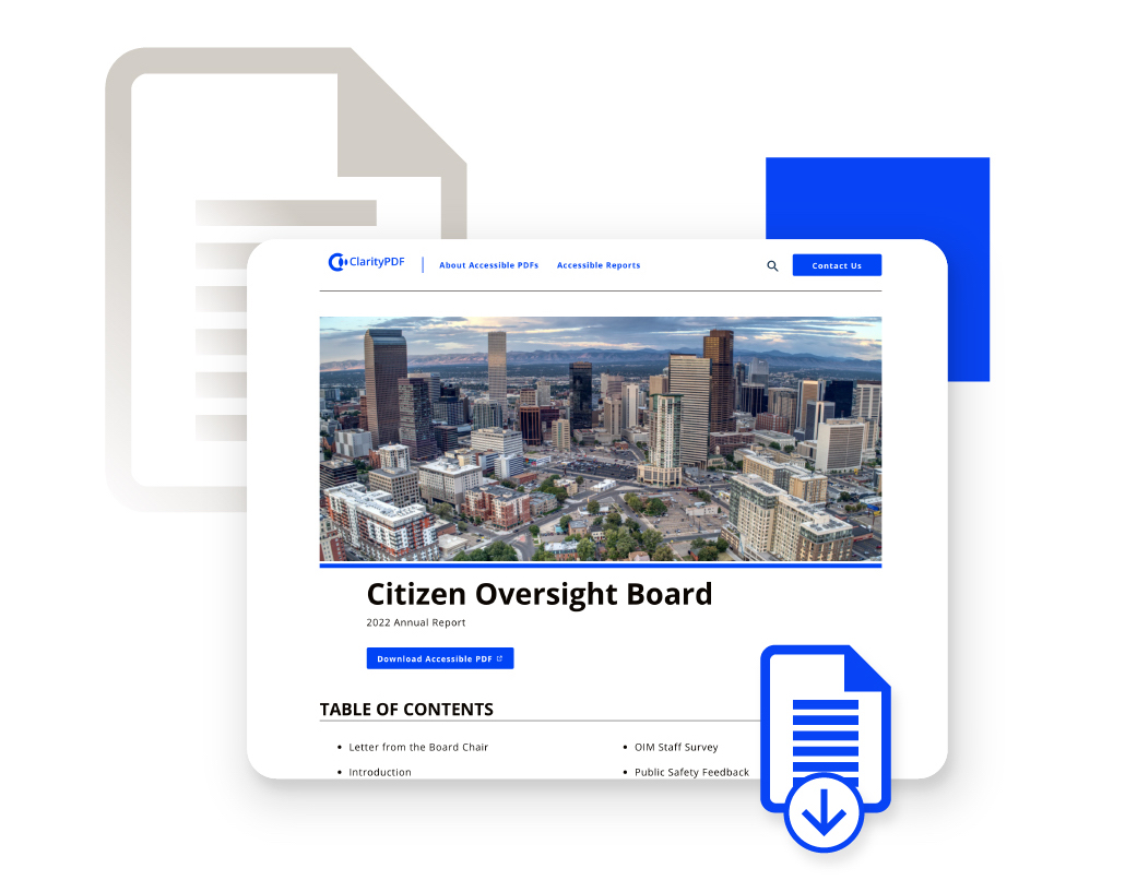 Create accessible PDFs with ClarityPDF.io - convert documents to webpages to accessible pdfs without remediation