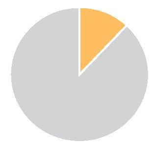 Pie chart illustrating 12%