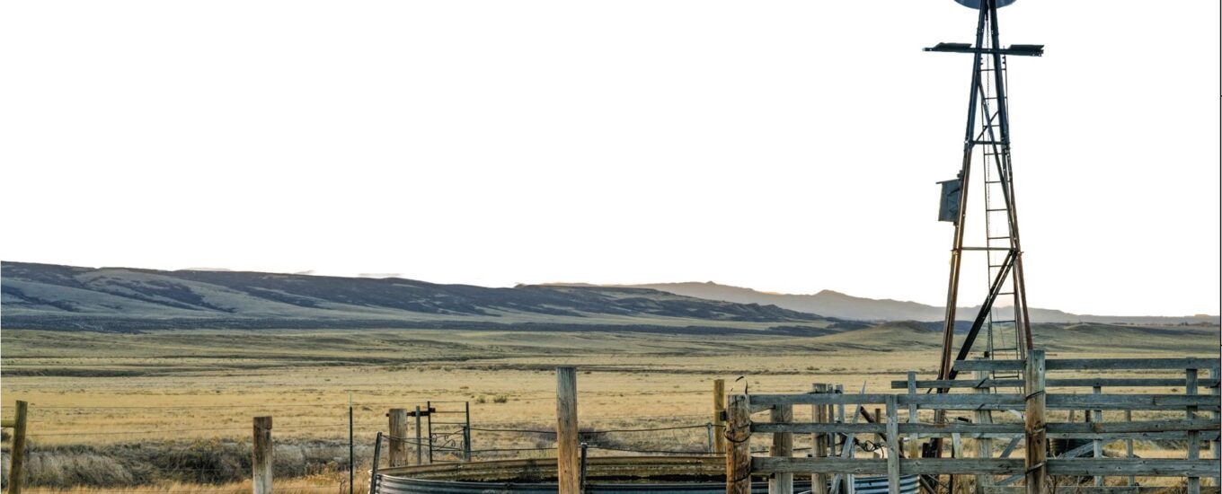 colorado rural landscape with windmill