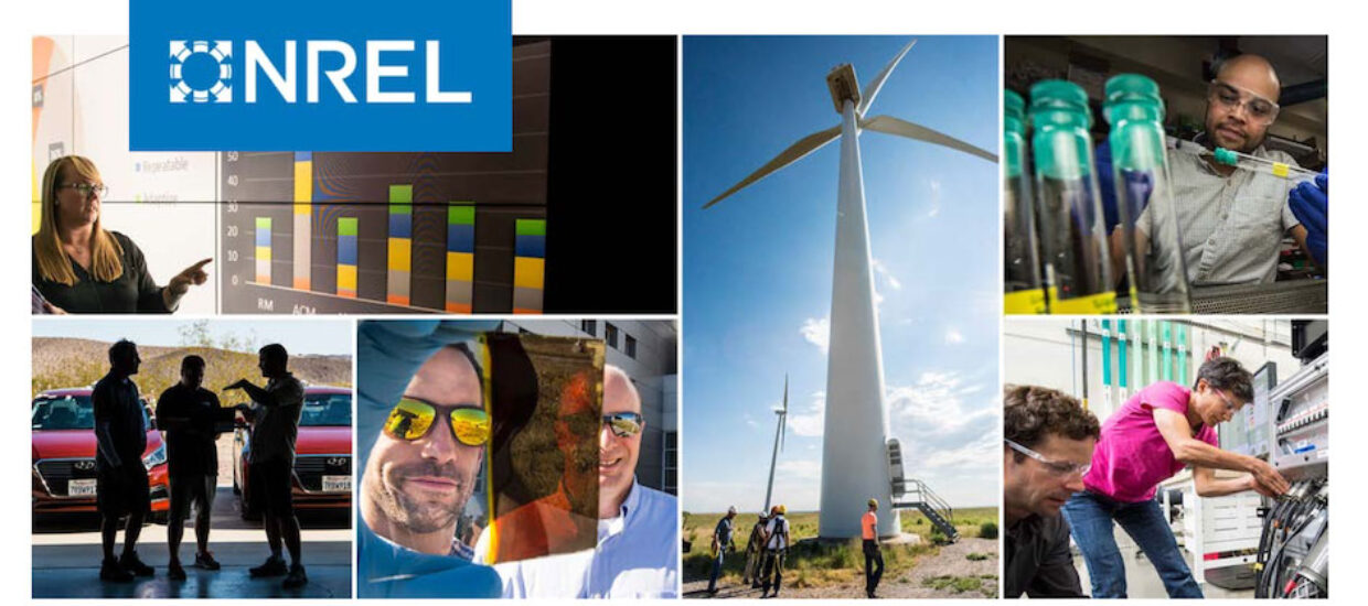 NREL Cover Sheet and image montage for 2023 Report