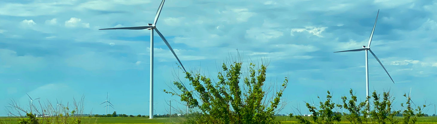 wind turbine in a field