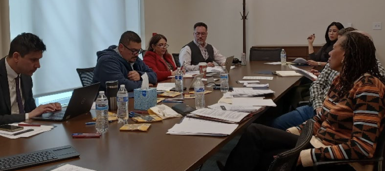 Board members working on strategic plan