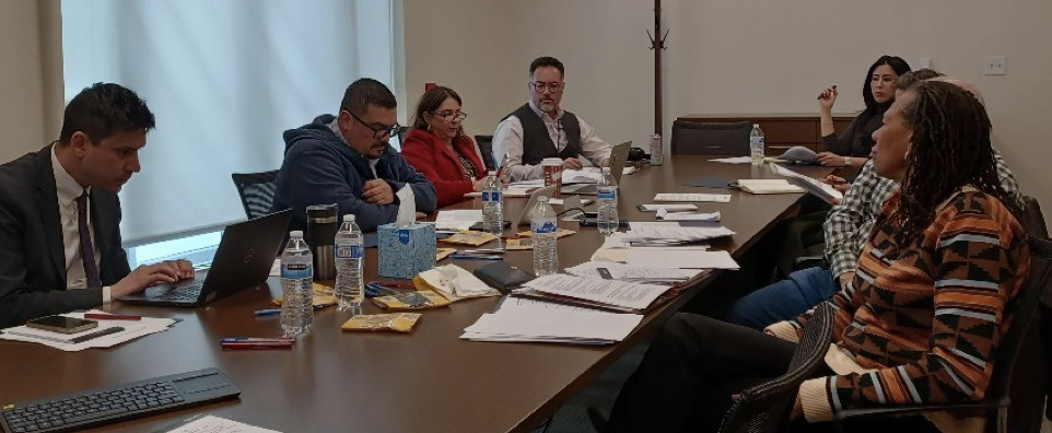 Board members working on strategic plan