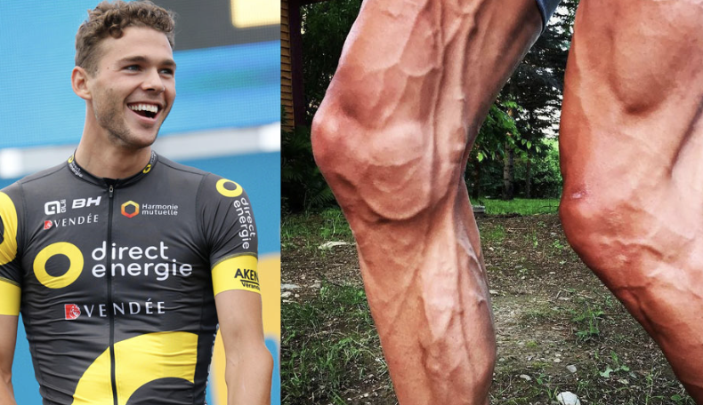 cyclist showing strong legs