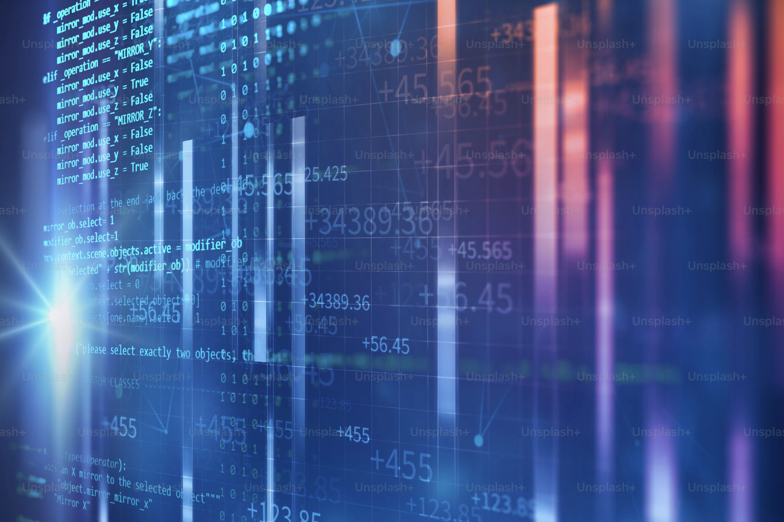 high tech imagery of server