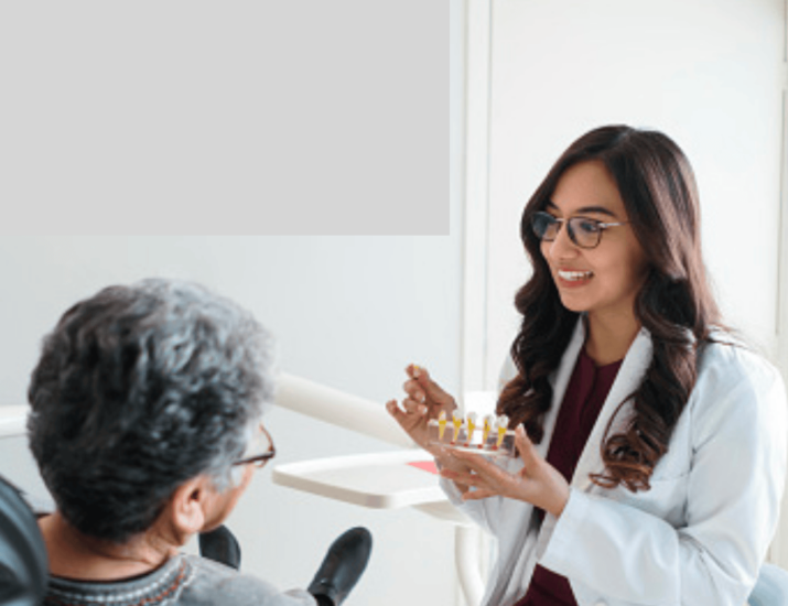 dentist with patient