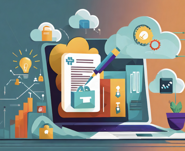 Illustration representing the PDF conversion process to create Accessible PDFs with ClarityPDF