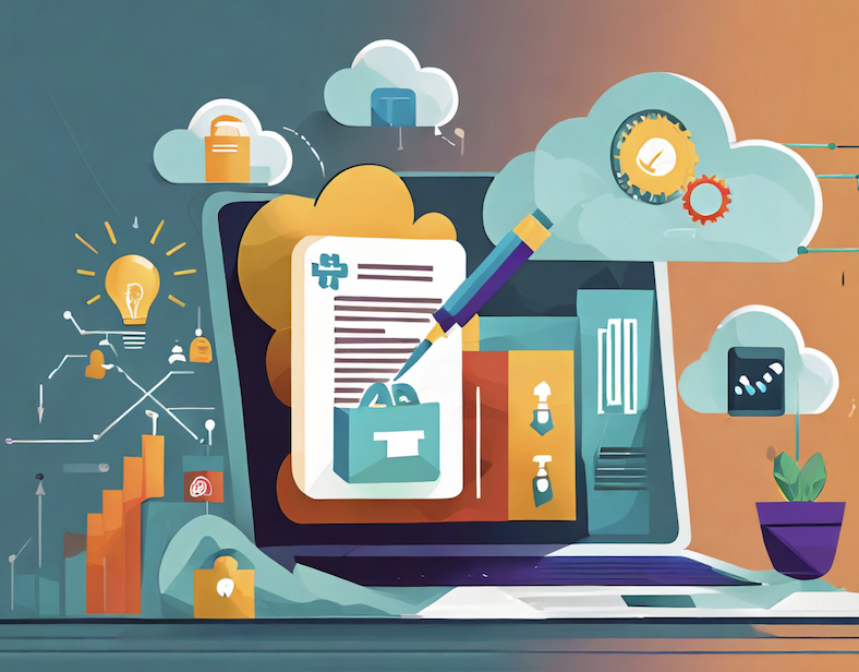 Illustration representing the PDF conversion process to create Accessible PDFs with ClarityPDF