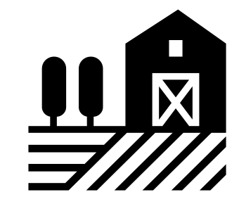 illustration of a barn on a farm