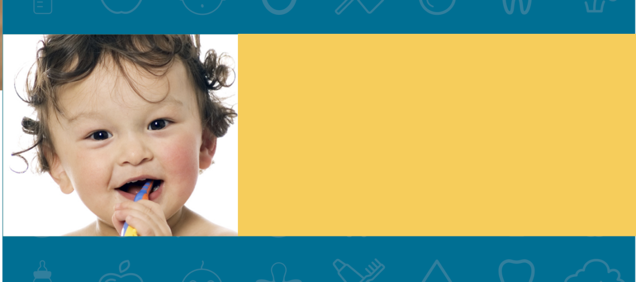 coversheet of report featuring toddler brushing teeth